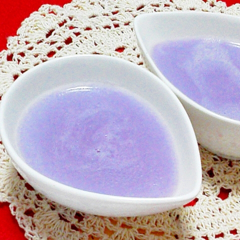 紫芋のミルク寒天♪