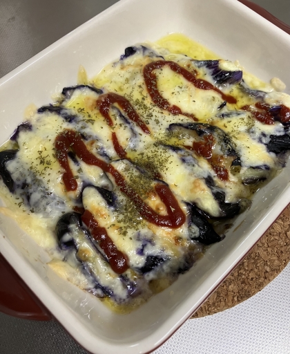 こどももパクパク♪なすのチーズ焼き