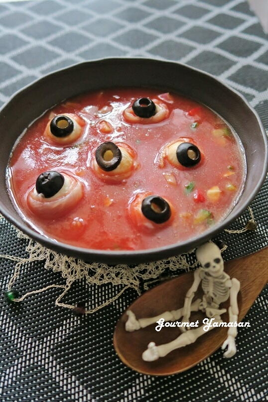 トマトジュースde食べるガスパチョ〔ハロウィン編〕