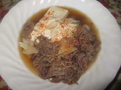 スチームケースで簡単”肉豆腐”