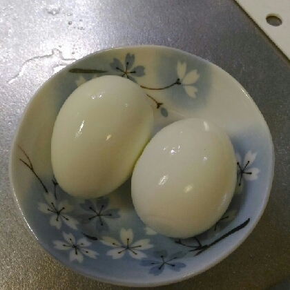 美味しそうなツルツル卵になりました(^^)v