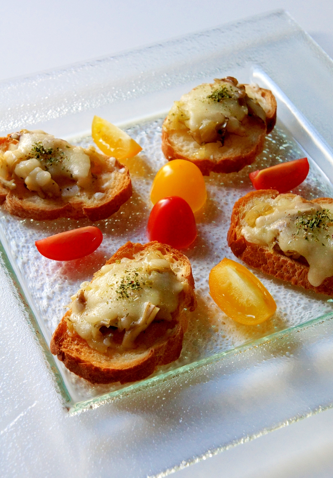 クリスマスに チーズとハーブキノコのブルスケッタ レシピ 作り方 By すたーびんぐ 楽天レシピ