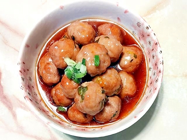 オーブンで！揚げない？肉団子の甘酢がけ♪