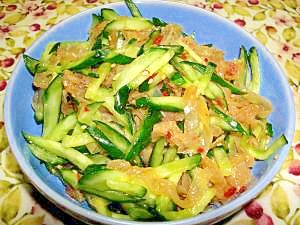 くらげと蛇腹きゅうりの三杯酢 レシピ 作り方 By Tactac 楽天レシピ