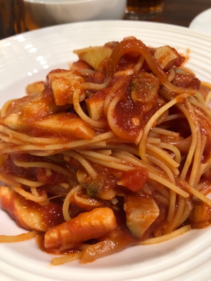 トマトソースパスタ☆シーフードスパゲティ
