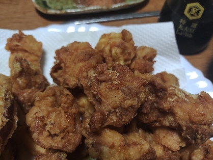 鶏むね肉で唐揚げ(カレー味)〜今日は揚げ祭り〜