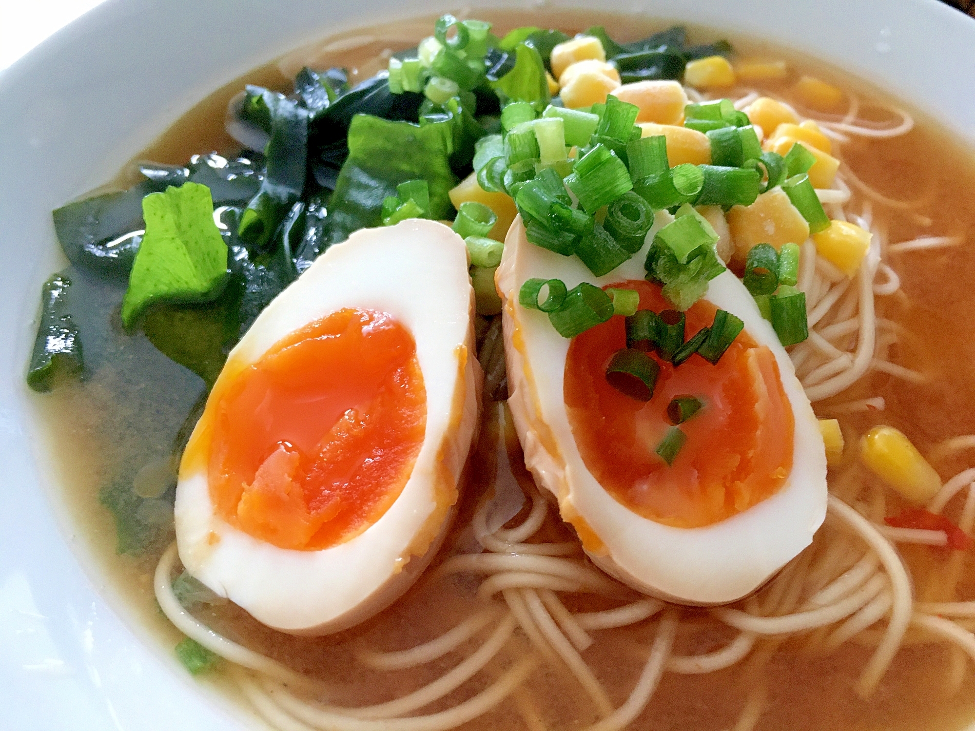 業スーの素麺で作る☆味噌ラーメン風煮麺