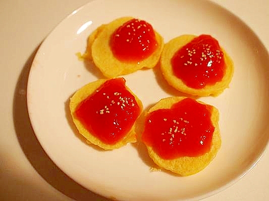 ヘルシー♪　トマトゼリーとおからパンケーキ