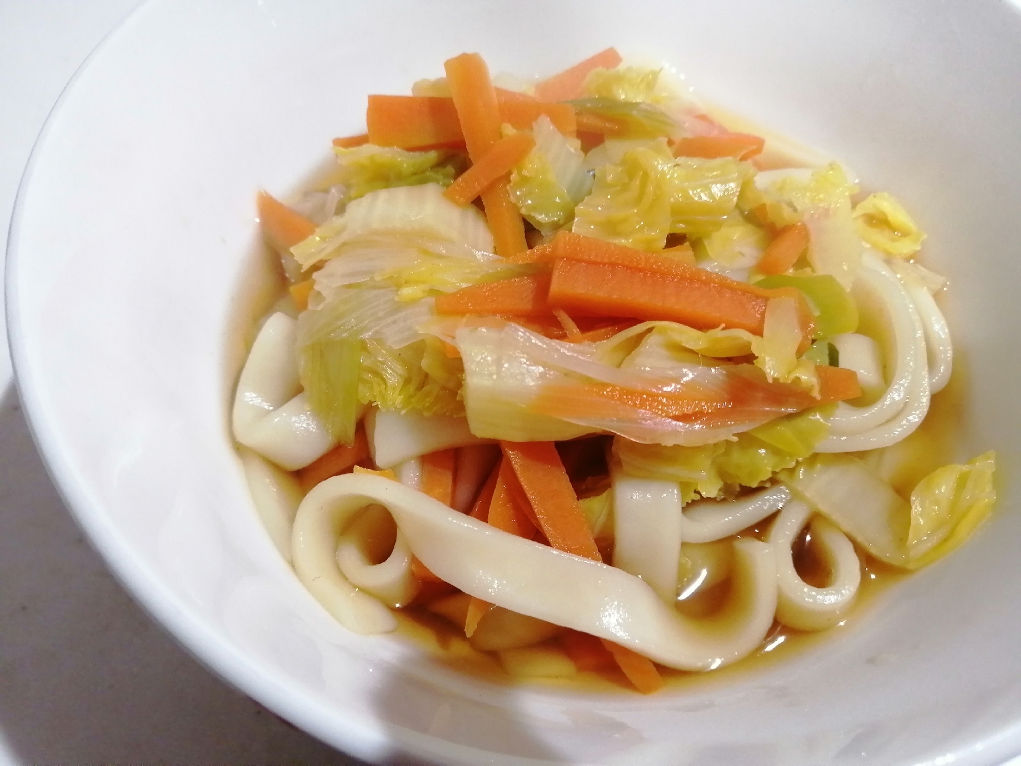 しっかりめの味付け♡野菜いっぱいうどん・きしめん