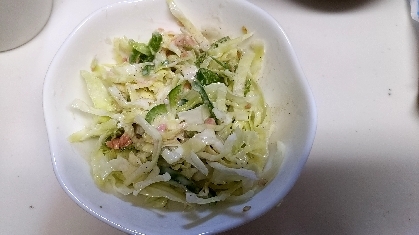 キャベツとピーマンのツナマヨサラダ