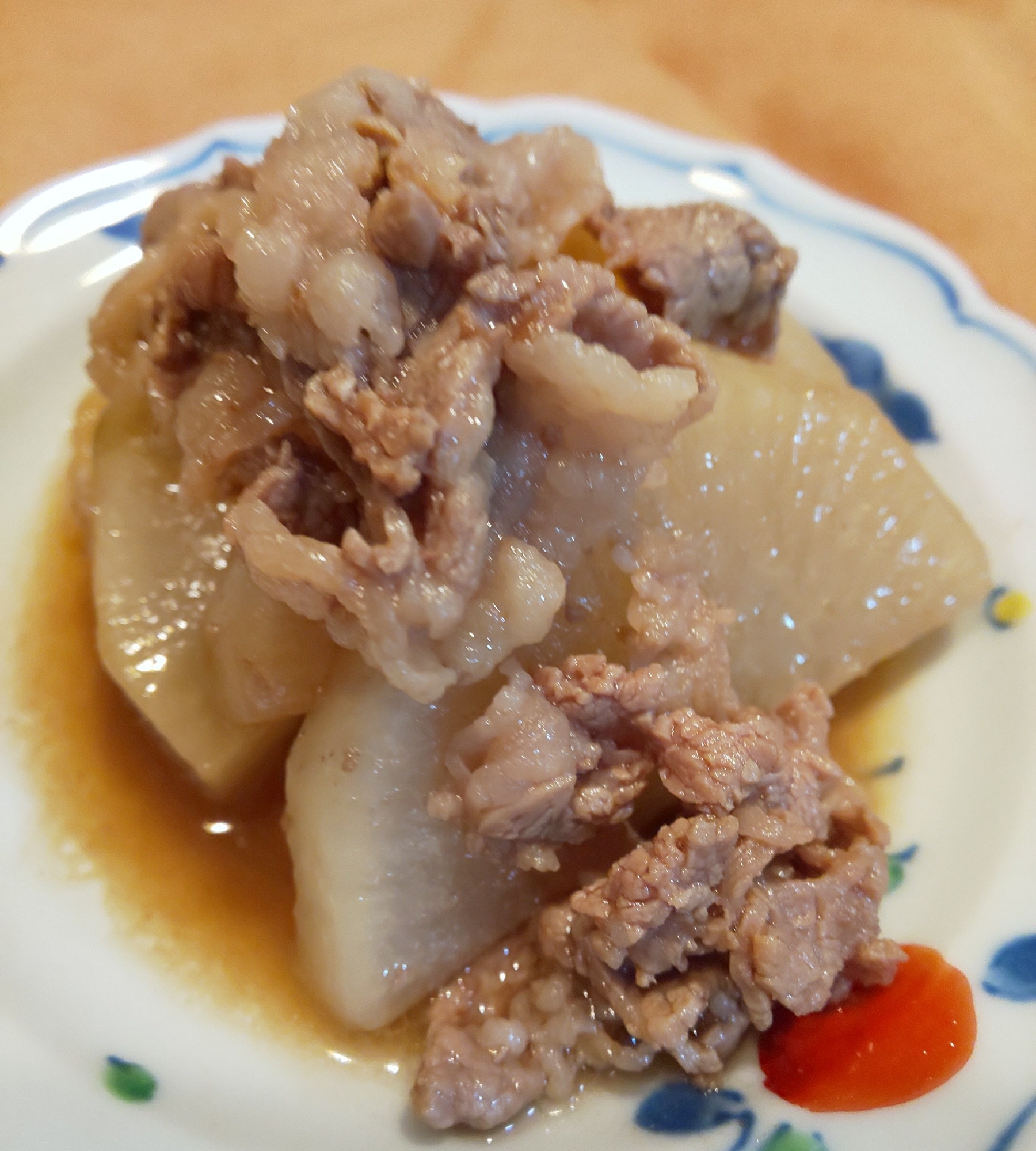 大根と牛バラ肉の煮もの