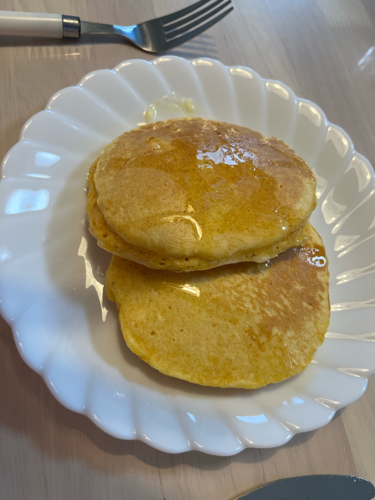 おからと人参入り。栄養満点ホットケーキ