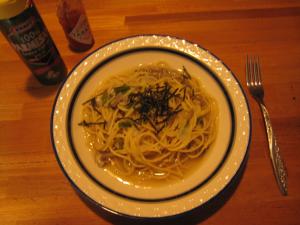 電子レンジで 7 分和風きのこパスタ（湯切り不要）