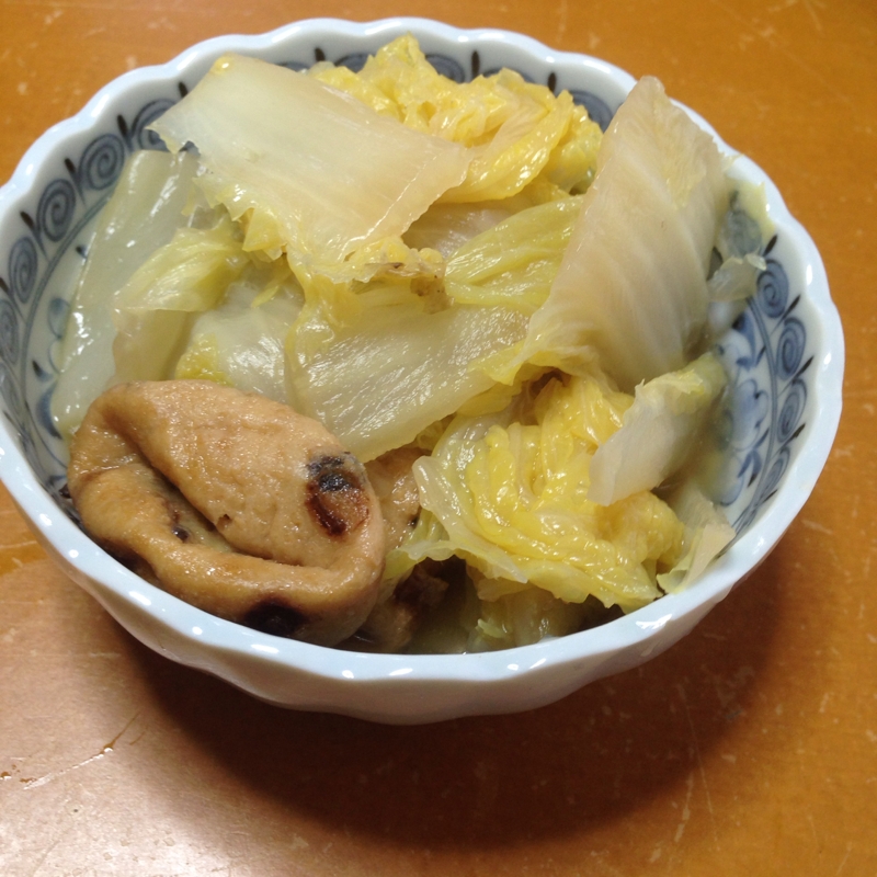 白菜とがんもの麺つゆ煮(*^^*)★