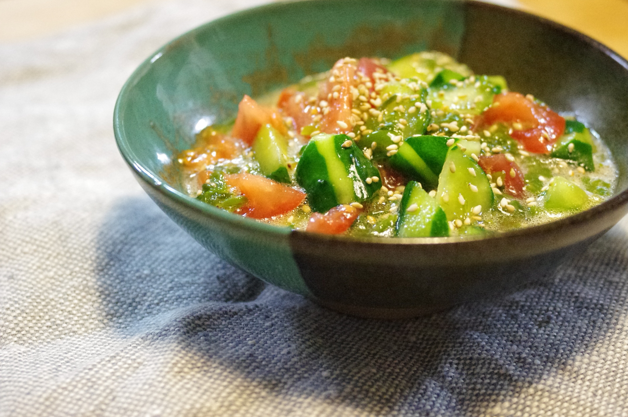 めかぶとトマトのさっぱり中華風和え物