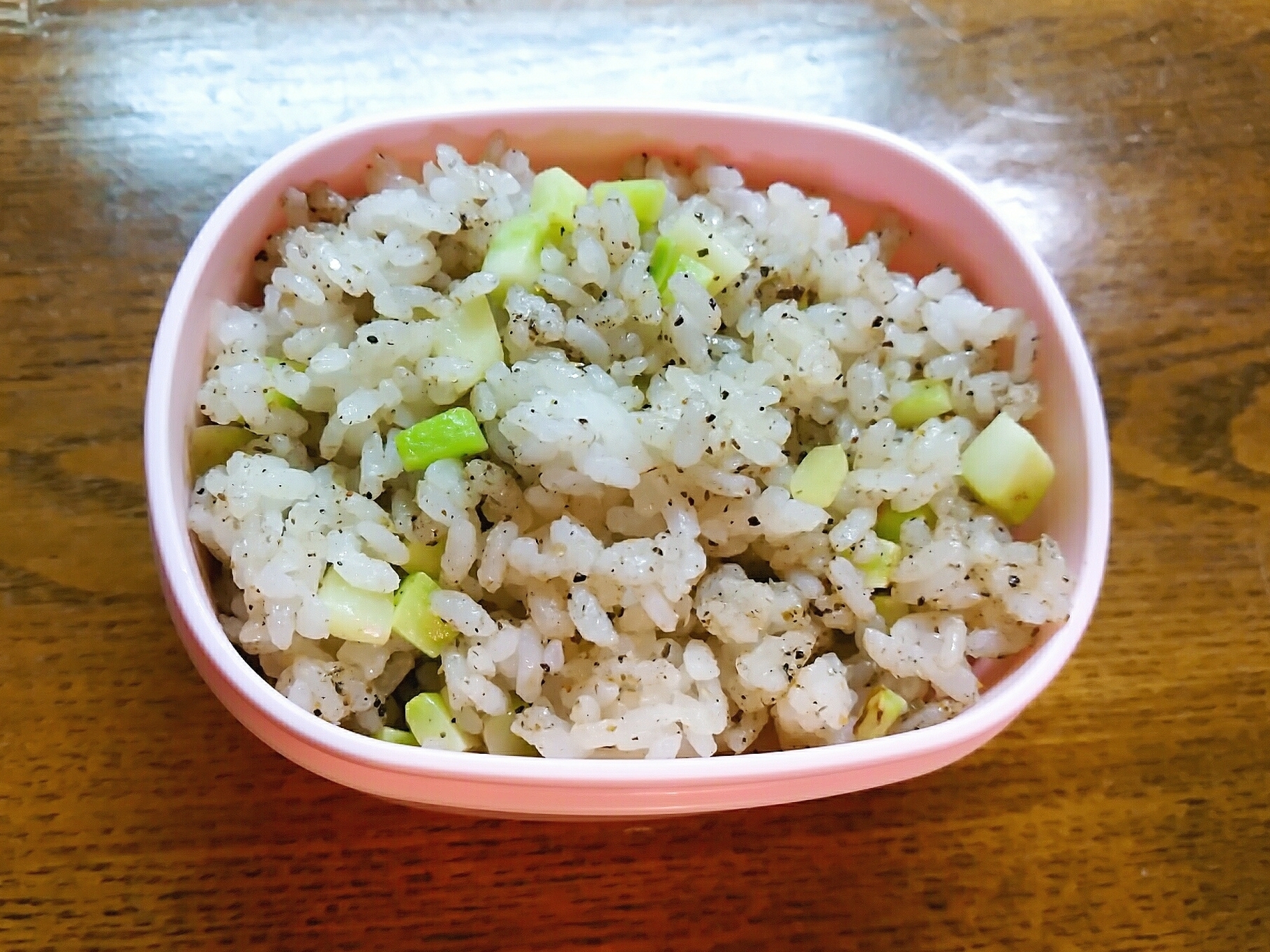 ブロッコリーの茎といりこの炒めご飯