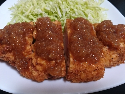 簡単♪とんかつ用の豚ロースでおろしカツ♪