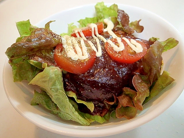 デミグラスハンバーグ サラダ レシピ 作り方 By ぷ みぃまま 楽天レシピ