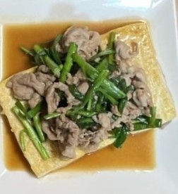 豚ニラ豆腐ステーキ