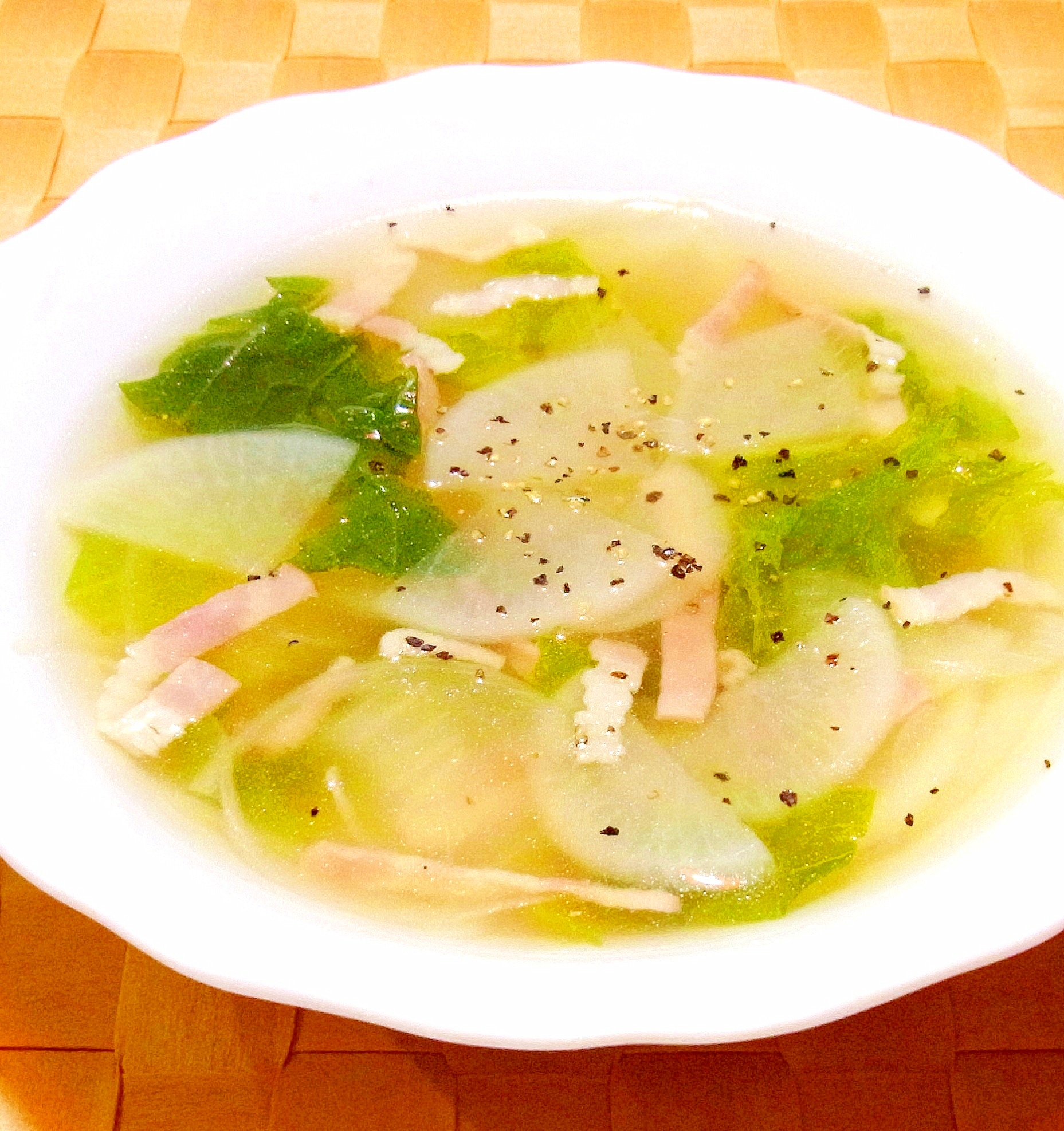 大根と白菜とベーコンのスープ レシピ 作り方 By メリッコ 楽天レシピ 大根と白菜とベーコンのスープ レシピ 作り方 By メリッコ 楽天レシピ