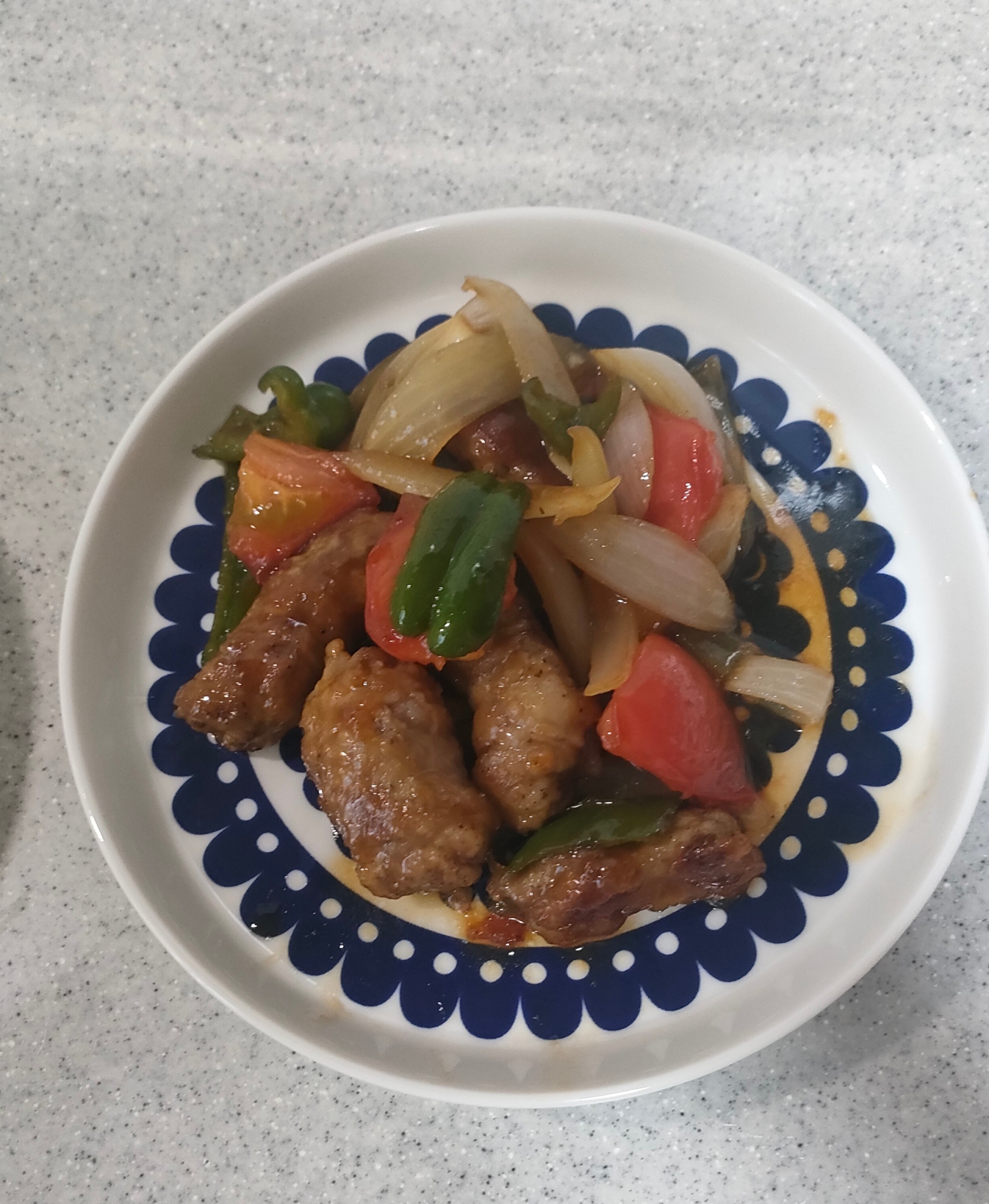 トマトと豚肩ロースの酢豚