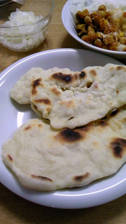 ご飯でも食べたいのもあり半量で。BP不足かこね足らずか余り膨らまず。でも子供達も沢山食べました☆