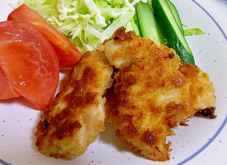 子供大好き☆唐揚げ味no鶏のパン粉焼き