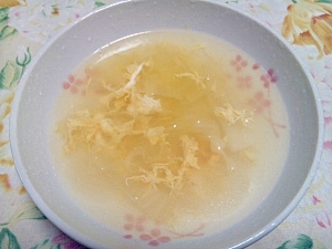 キャベツと玉ねぎの卵スープ