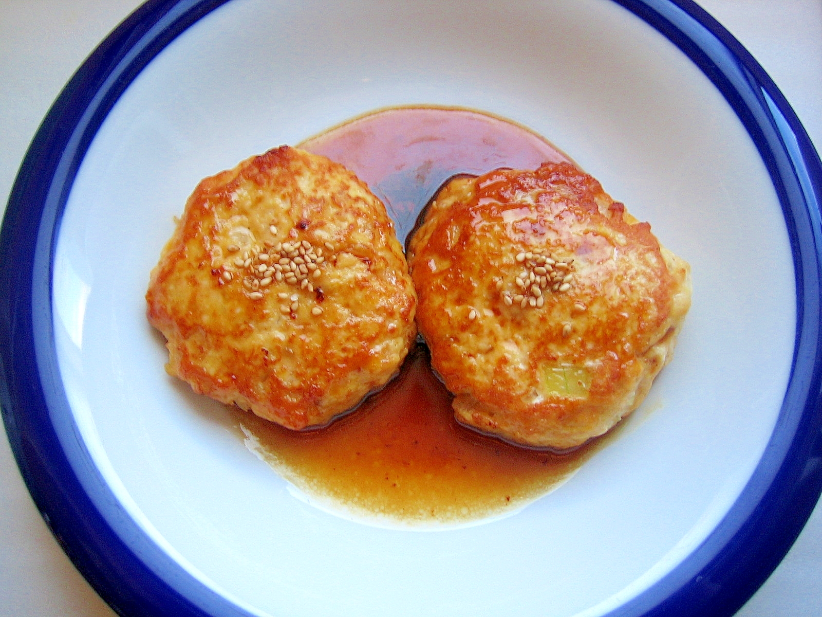 かぼちゃ入りつくねの照り焼きハンバーグ