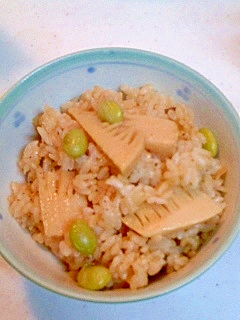 枝豆とタケノコご飯