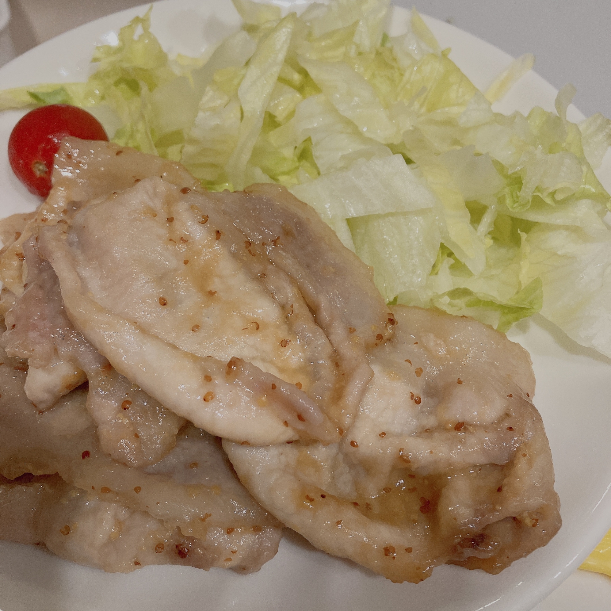 義母飯◎豚ロースのハニーマスダード焼き