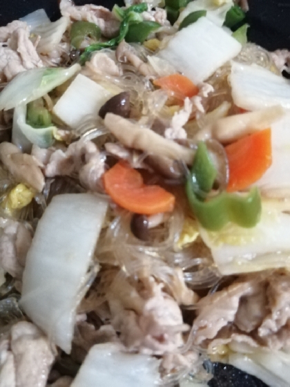 ♡クタクタ白菜が絶品♪簡単豚肉と白菜の春雨炒め♡