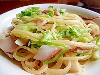 干物をパスタに！干物とねぎのスパゲティ