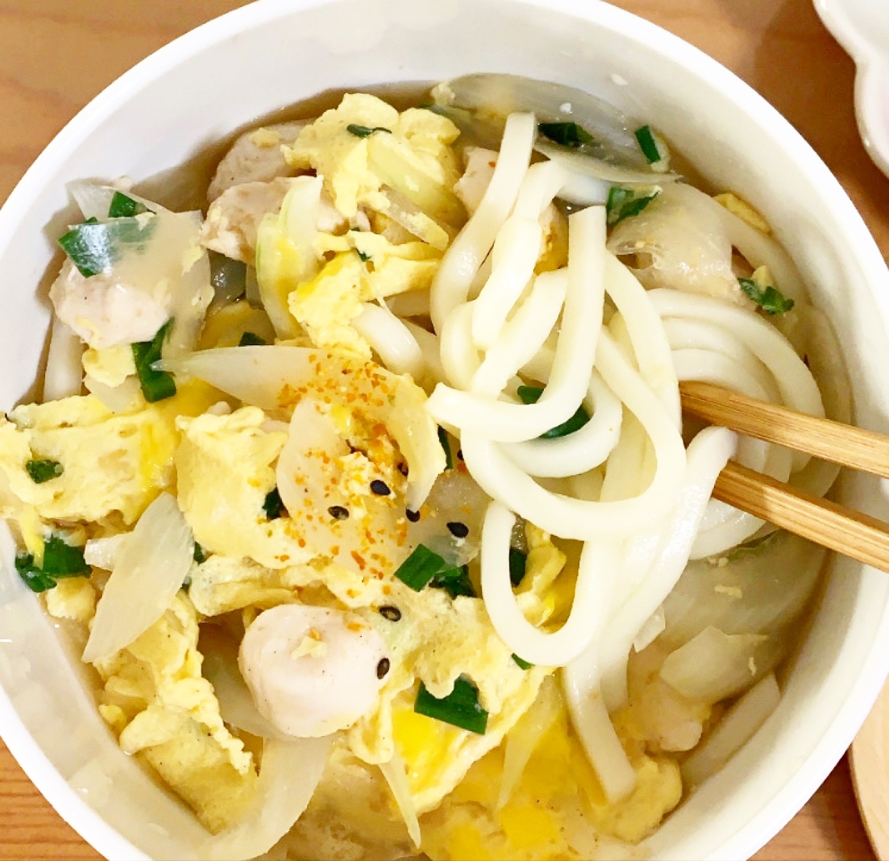 親子うどん レシピ 作り方 By Cokoro 楽天レシピ