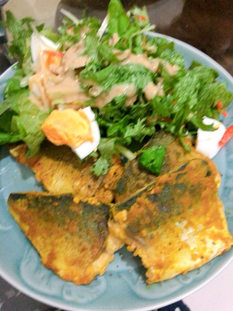 鯖カレー粉焼き★