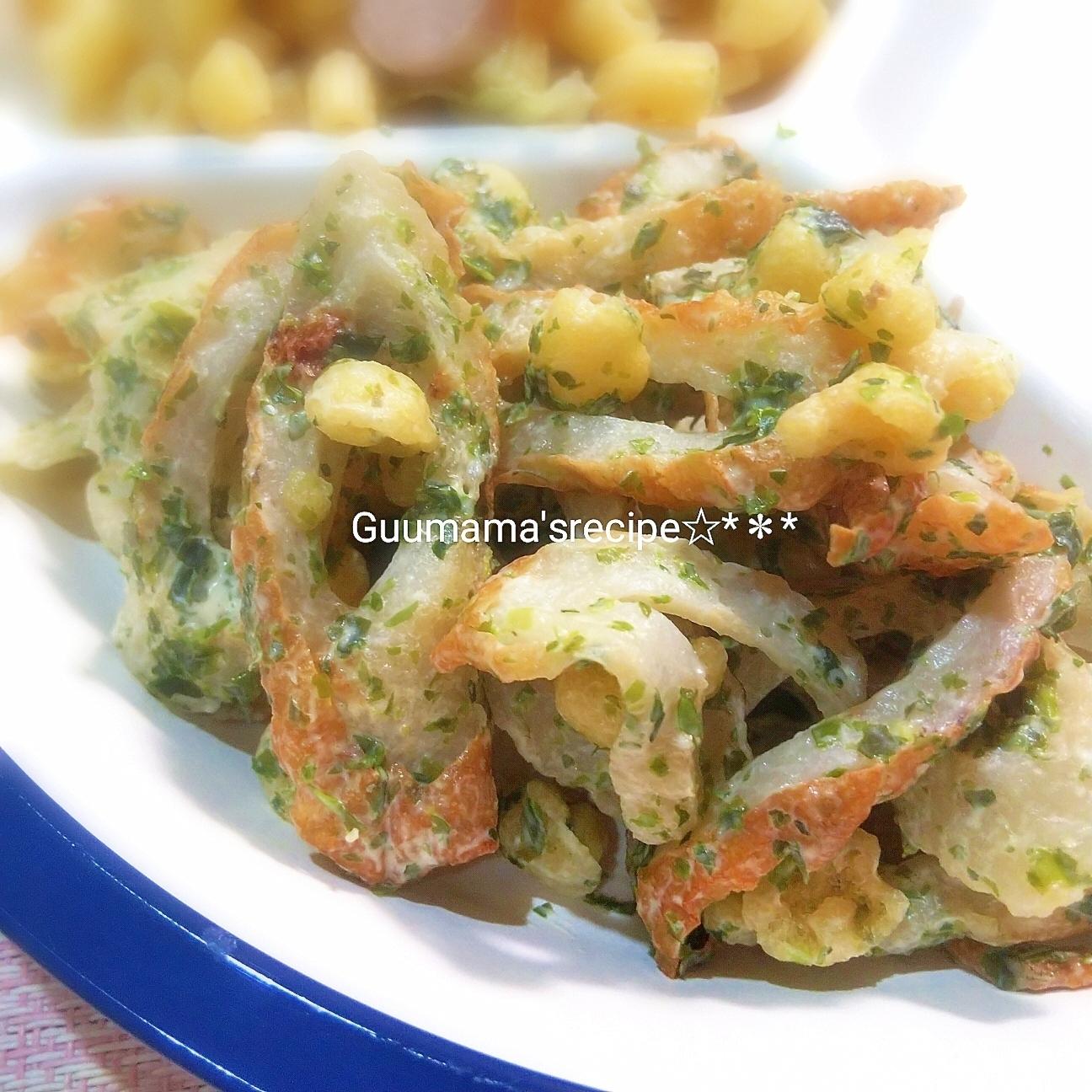 レンジで超特急おつまみ♡ちくわの磯辺揚げ風