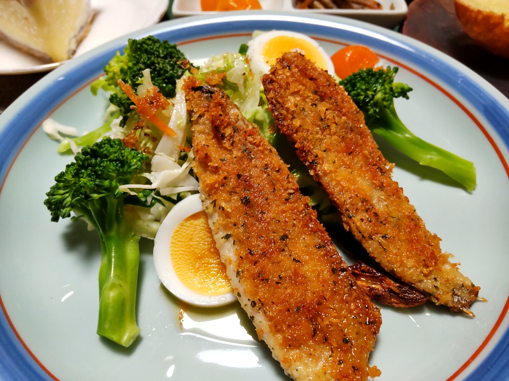 10分で!　イワシのチーズパン粉焼き