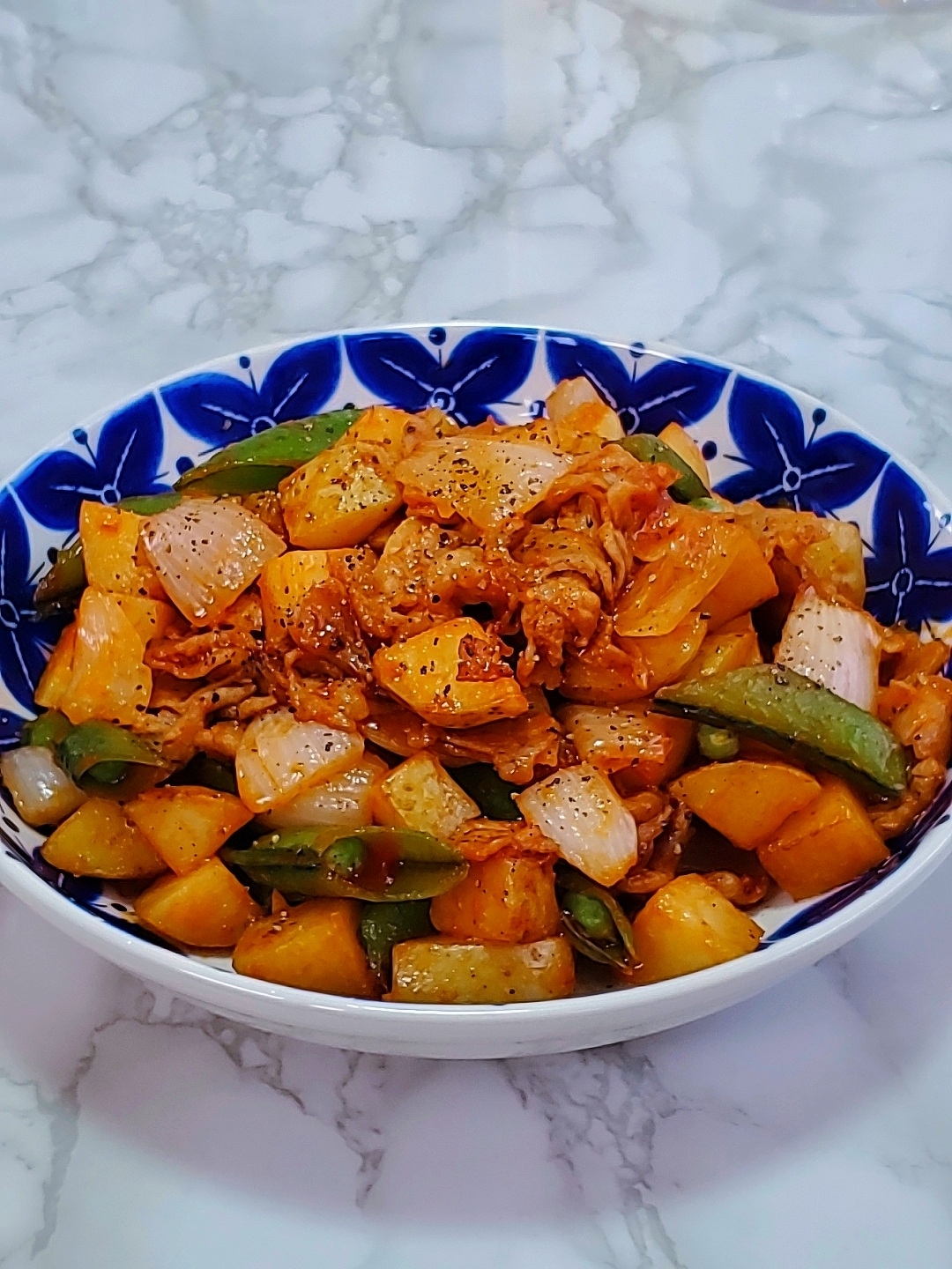 豚肉と春野菜のケチャップ炒め