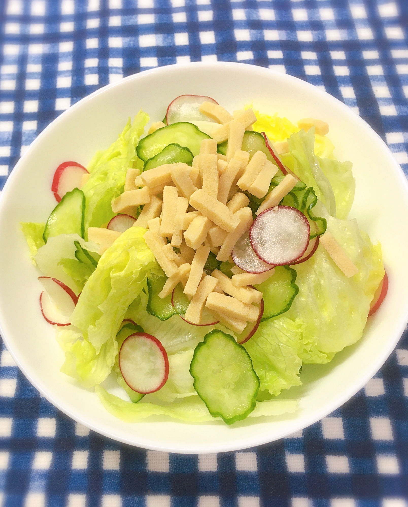 高野豆腐とラディッシュのサラダ♪