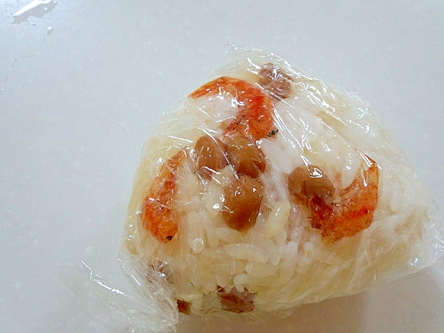 茨城県水戸納豆の桜海老おにぎり