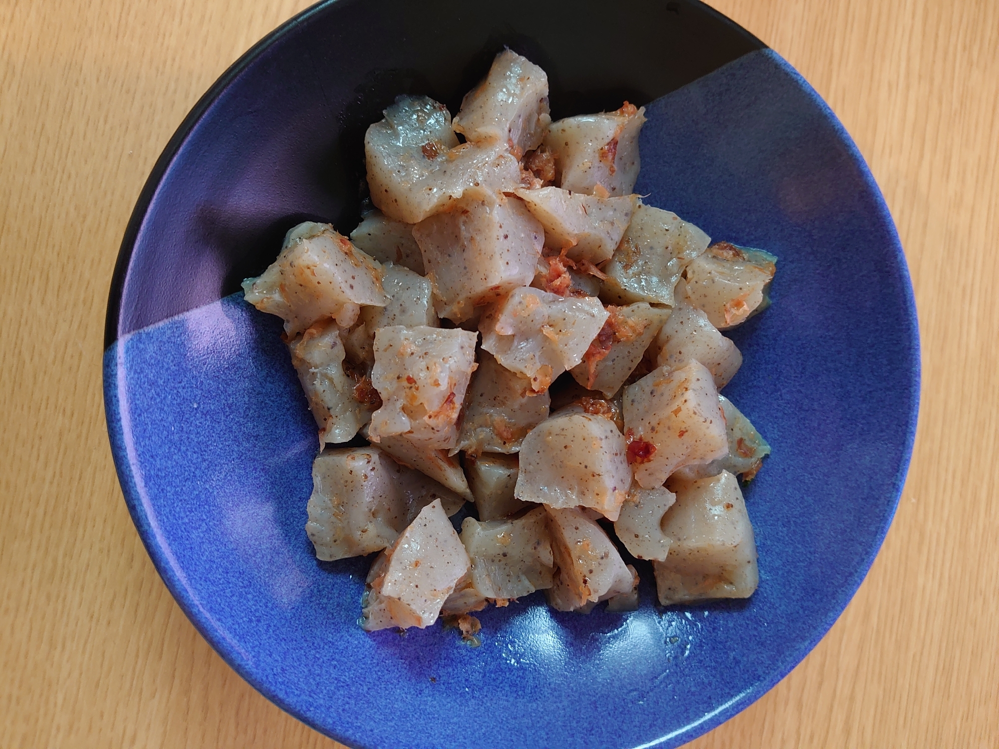 こんにゃくのほたてバターだし塩炒め