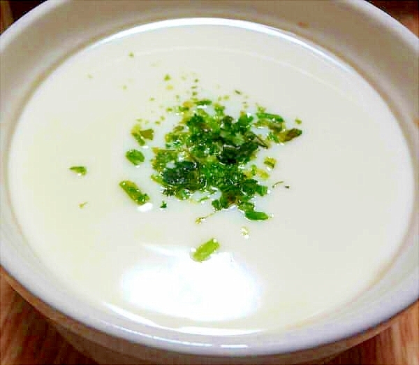 無調整豆乳でつくる豆腐 青のりを添えて レシピ 作り方 By デラみーやん 楽天レシピ
