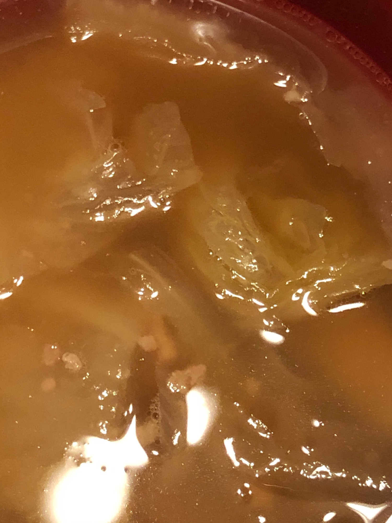 白菜と豚ひき肉のカレースープ