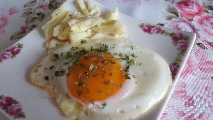 青海苔の目玉焼き