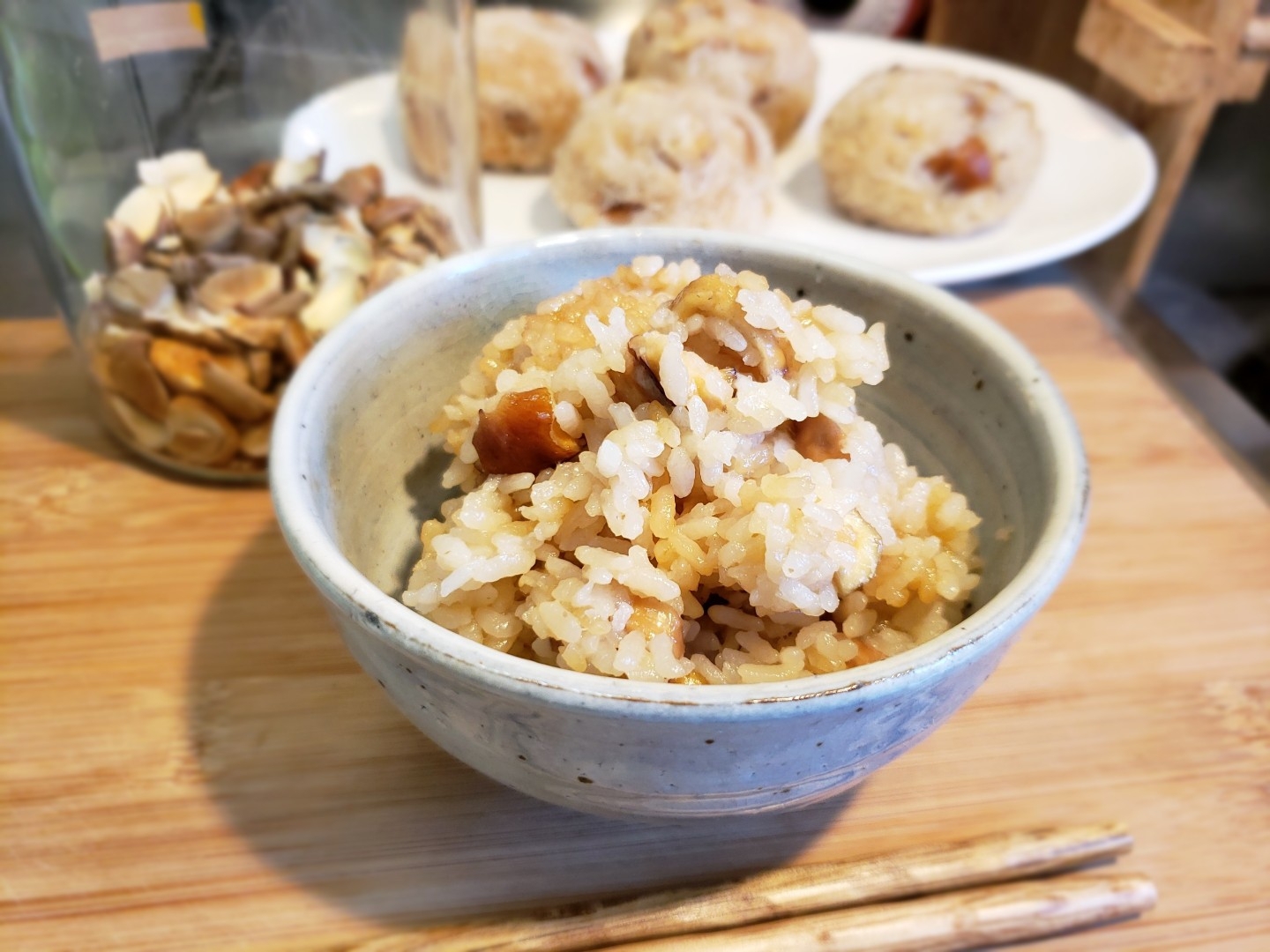 【独居自炊】干し栗で栗ごはん