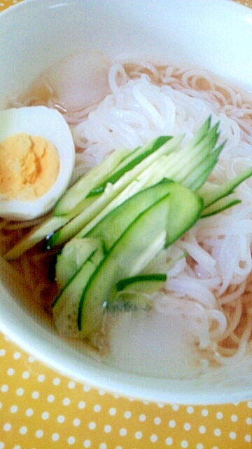 ✿きゅうりとゆで卵の冷麺❤