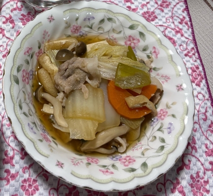 豚肉と白菜の味噌鍋♪