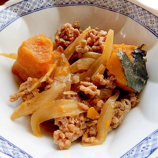 砂糖、酒は不要❤冷凍かぼちゃ&ゴボウのエコ煮物♪