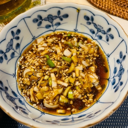 梅・生姜・ねぎ・ごま油の万能香味たれ