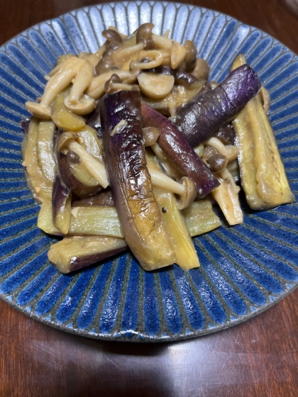 冷めても美味しい なすとしめじの味噌煮